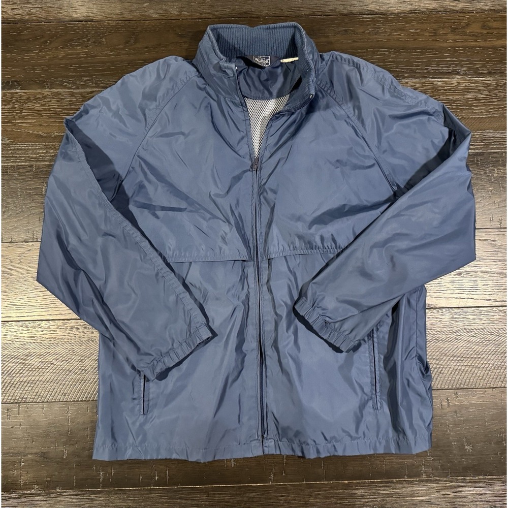 Vintage Woolrich Women's Windbreaker Vented Jacket Blue | Medium